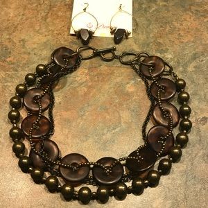 Premier Designs Leopard Earring & Necklace Set